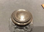Sterling Silver Vanity Powder Cut Glass   Crystal Jar  Antique Vintage