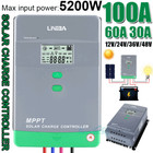 100a Mppt Solar Charge Controller 12 24 36 48v Auto For Solar Panel Kit Pv Lcd