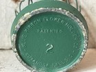 Vintage Blue Ribbon Flower Holder Co  Round Green Metal Hairpin Flower Frog