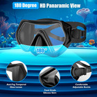 Snorkeling Gear For Adults  Dry-top Snorkel Set Scuba Diving Mask  Black