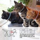 3 Pcs Breakaway Cat Leather Collars  Reflective Safety Buckle Kitten Collar W   