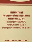 Leica Instructions For Use Of  Leica Camera Models M1  2  3   4 By Ernst Wetzlar