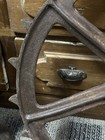 Antique 22    Cast Iron Gear Vintage Sprocket Steampunk Industrial Cog Farm Wheel