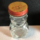 Vintage Glass Honey Bear Jar Savings Bank With Coin Slot