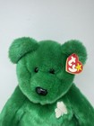 Ty Beanie Buddy Erin Bear 13    Green Shamrock Plush W  Tag 1998