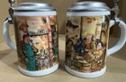 Vintage Lidded Bavarian Beer Steins X2