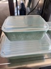 Vintage Pyrex Turquoise Robins Egg Refrigerator Set With Lids