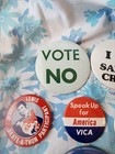 Lot Of 20 Vintage Mixed Round Button Pinback Pins - Nice Variety   Size