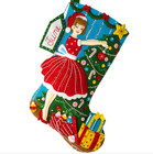 Vintage Christmas Felt Stocking Kit   Bucilla 89457e