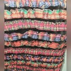 Vintage Tantrums Plaid Ruffle Striped Vest Top Sleeveless Size S