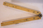 Antique Victorian Propelling Pencil 6  Pocket Ruler Combo English Silver  1880s