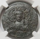 1028 -1042 Ad Byzantine Empire Ae Follis Jesus Christ Bust Ngc Au 4 4