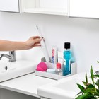 Toothbrush Holders For Bathroom Organizer Countertop With 5 Compartment Storage
