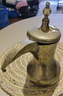 Antique Vtg Islamic Arabic Middle Eastern Brass Dallah Coffee Pot kettle 
