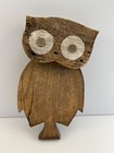 9  Wooden Handmade Owl Statue Figurine Art Home Decor Sculpture Wood Hand Carved