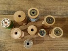 Antique Vintage Wooden Cotton Thread Spools J p Coates  Unbranded Lot Of 9