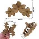 4pcs Large Flower Hair Claw Clips Non-slip Matte Strong Hold For Thick Hair