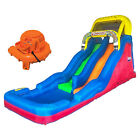 Banzai Double Drop Raceway 2 Lane Inflatable Outdoor Bounce Water Slide  used 