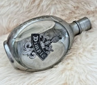 Vtg Haig Dimple Royal Decanter Pewter Overlay Glass Royal Holland Daalderop Lid