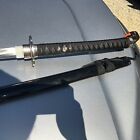 Samurai Sword Wood Sheath 440 Stainless Steel Katana Blade Cosplay Vintage