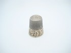 Antique Sterling Silver Sewing Thimble Scroll Design Size 9 Hallmark M   D