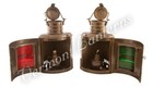 Ships Lantern     Antique Brass Port   Starboard    10  2 Pcs