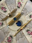 Vintage Art Deco Bar Brooch Assortment Lot Of 3 Mixed Finish   Designs