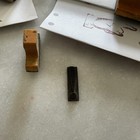 Lot Of 6 Antique Printers Drawer Stampers Letterpress Type Wooden Back Plate