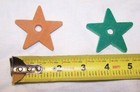 25 Wood 2  Colored Wooden Stars Parrot Bird Toy Parts Craft Beads  W hole New