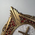 Vintage Filigree Crucifix Wall Plaque W  Mother Of Pearl Inlay Ornate 8   