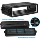 Sound Town Portable 2u Rack Case 19  Rackable Depth Lightweight 2 Space Compact