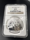 2010 China 10 Yn 1oz Silver Panda Ngc Ms69  044 Gem Bu