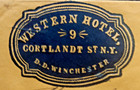 Western Hotel 9 Embossed Cameo Advertising Cover New York C 1868