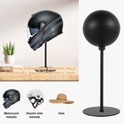 Helmet Stand Desktop Helmet Display Holder With Stable Base Metal Guhem
