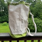 Rare Vintage Ll Bean Boat And Tote Large Canvas Barrel Beach Bag With Rope Htf