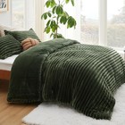  Fluffy Comforter Set Size - Super Soft Faux California King 07 - Olive Green