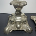 Set Of 2 Vintage Silver Plated Candlestick Holders 4 5    Tall