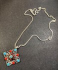 P785 Tibetan  Chant Filigree Buddha Yoga Peace Amulet Pendant Necklace Nepal