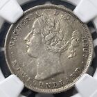 1876-h Newfoundland 20 Cents Ngc Cleaned-au Details Lot g7631 Silver 