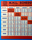 1938-39 Imperial Oil Nhl Hockey Original Pocket Schedule