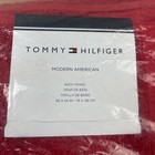 Tommy Hilfiger  Solid Modern American Bath Towel  Red  30  X 54  New