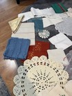 Vintage Linen Lot  Mixed Embroidered Runners Towels Dresser Scarf   Napkins 