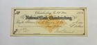1882 National Bank Chambersburg Pa Check W  Intact 2   Revenue Stamp Ephemera
