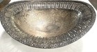Vintage Barker-ellis Silver Plated Pierced Oval Bowl Made In England 1920-1950s