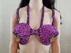 Belly Dance Costume  Bra  Belt   Skirt  Purple  Fuschia W  Gold