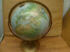 Vintage Raised Rotating Replogle Land And Sea 12-inch Diameter Globe Ussr Tolman