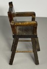 Vintage Wood Dollhouse Childs High Chair Miniature Furniture