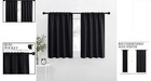 Blackout Kitchen Curtains 36 Inch Panels - Noise Reduction   Uv Protection