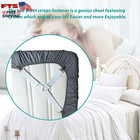 Bed Sheet Fasteners Adjustable Mattress Suspenders Triangle Grippers Set Of 4 Wh