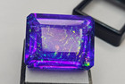 Emerald Cut Natural Monarch Fire Opal 70  Ct Loose Certified Gemstone